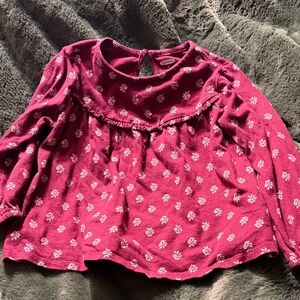 Old Navy Kids Floral Top in Red and White